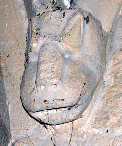 A head on the north side of the south aisle January 2011